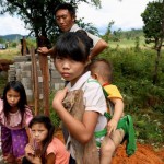 Some Young Onlookers at School Task