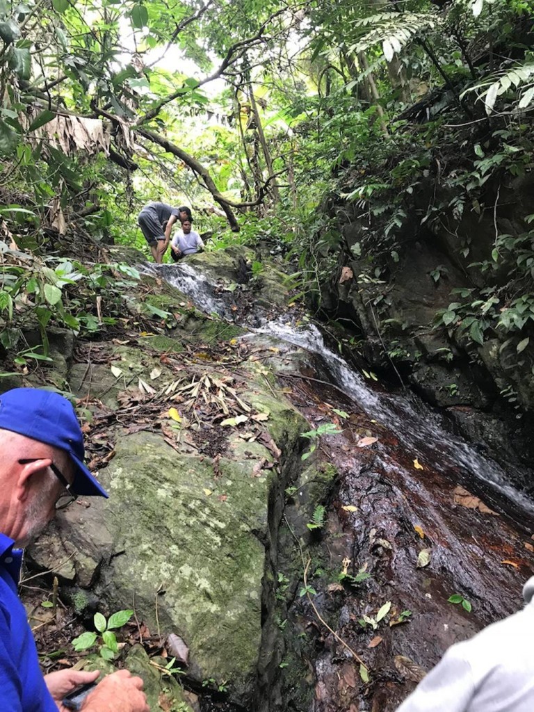 A proposed water drawing point high above the villages to be serviced